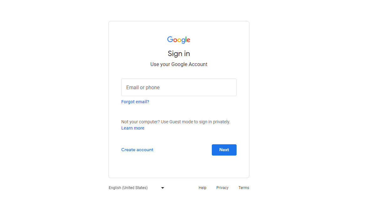 تسجيل الدخول على جوجل بارد بإستخدام حساب جوجل