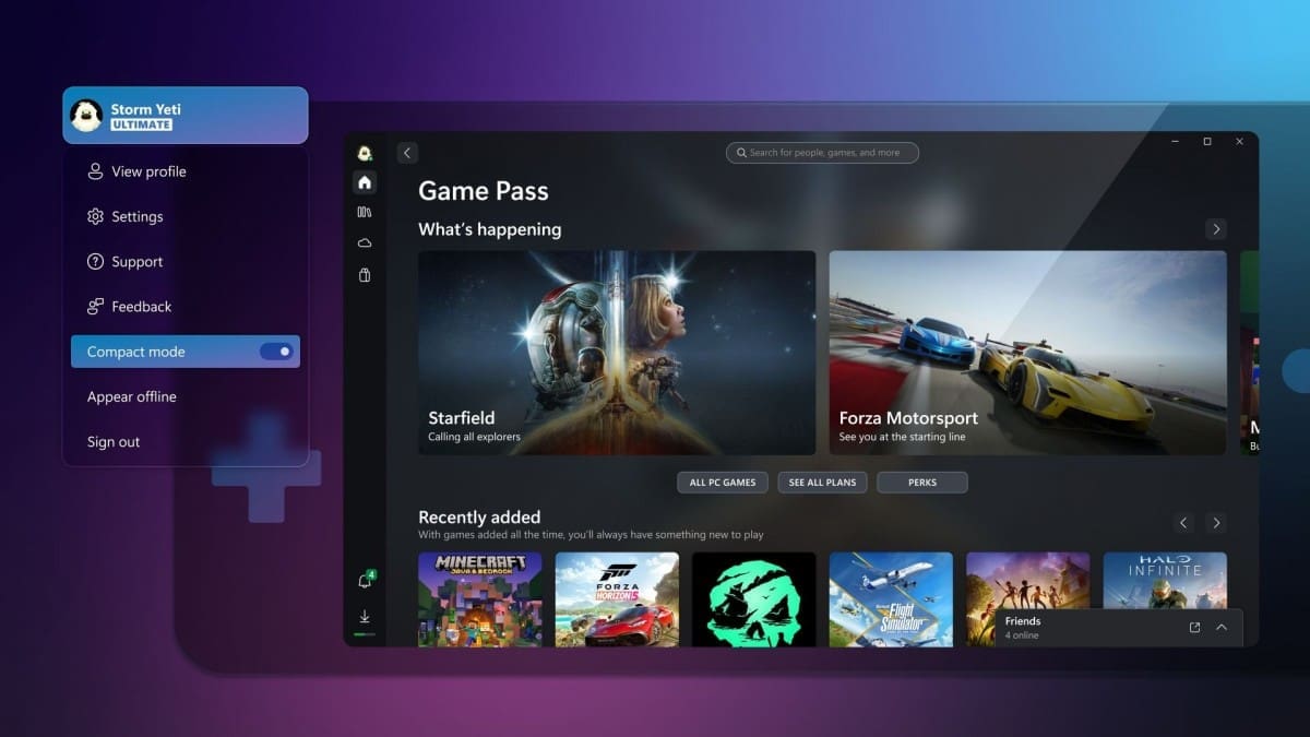 تطبيق Xbox للكمبيوتر يحصل علي تحديث جديد ليناسب الألعاب في الأجهزة المحمولة