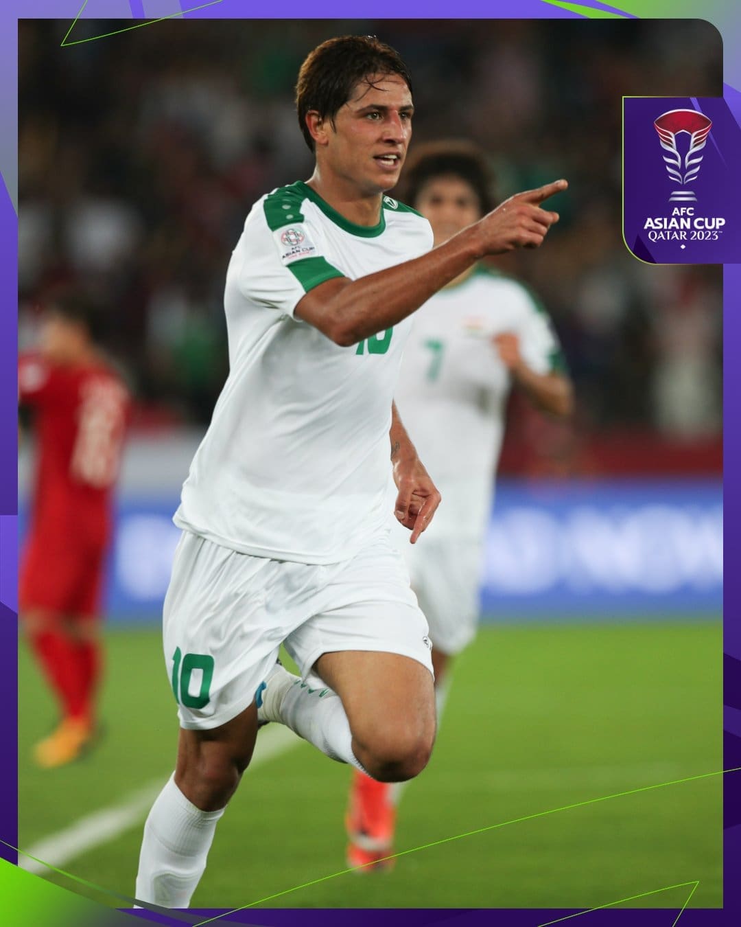 فرحة لاعب العراق - مصدر الصورة: حساب كأس آسيا على تويتر