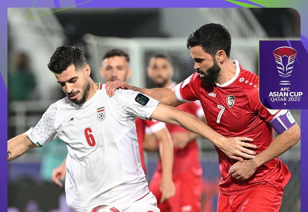 من لقاء إيران وسوريا - مصدر الصورة: حساب كأس آسيا على تويتر