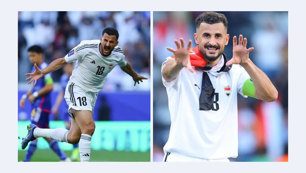 أيمن حسين لاعب منتخب العراق وهداف كأس آسيا 2023