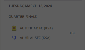 موعد مباراة الإياب بين الهلال واتحاد جدة - مصدر الصورة: موقع الاتحاد الآسيوي