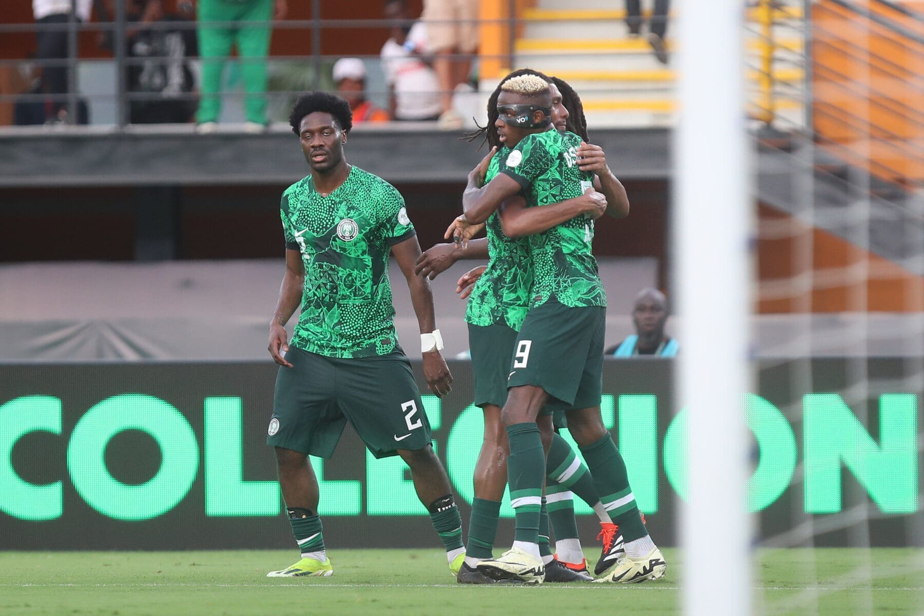 فرحة لاعبي نيجيريا - مصدر الصورة: حساب الكاف على تويتر