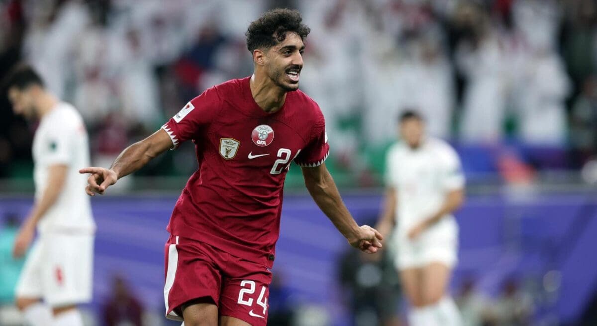 فرحة لاعب قطر - مصدر الصورة: حساب الاتحاد القطري على تويتر