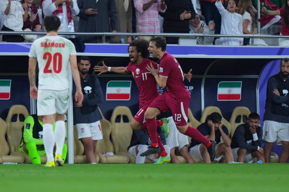 فرحة لاعبي قطر - مصدر الصورة: حساب الاتحاد القطري على تويتر