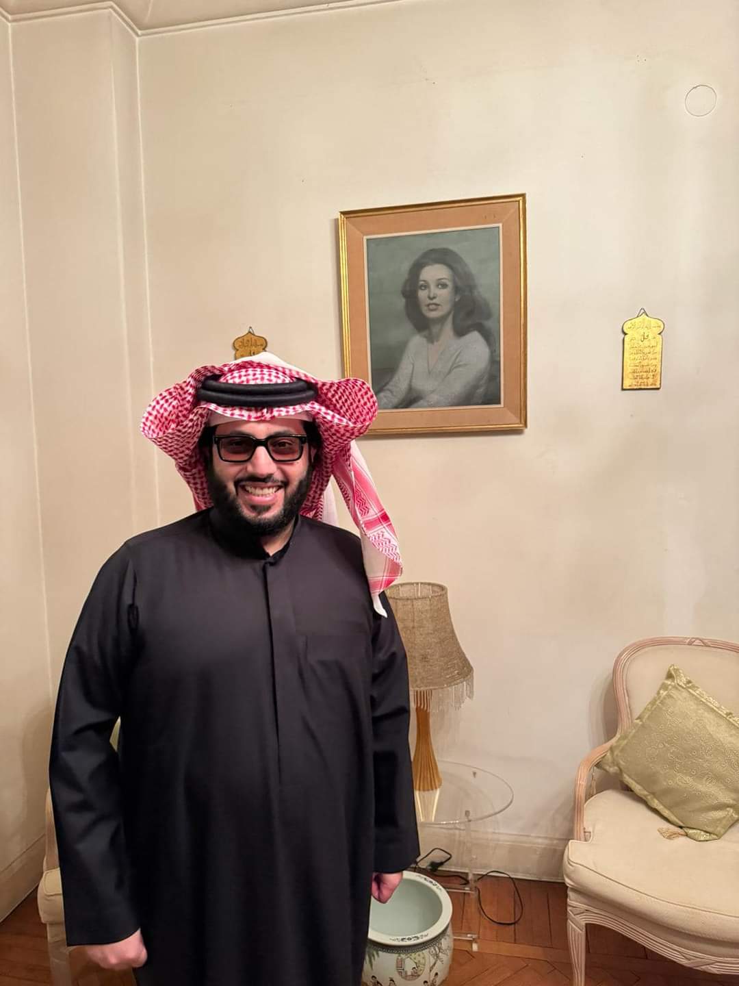 تركي آل الشيخ في منزل نجاة الصغيرة