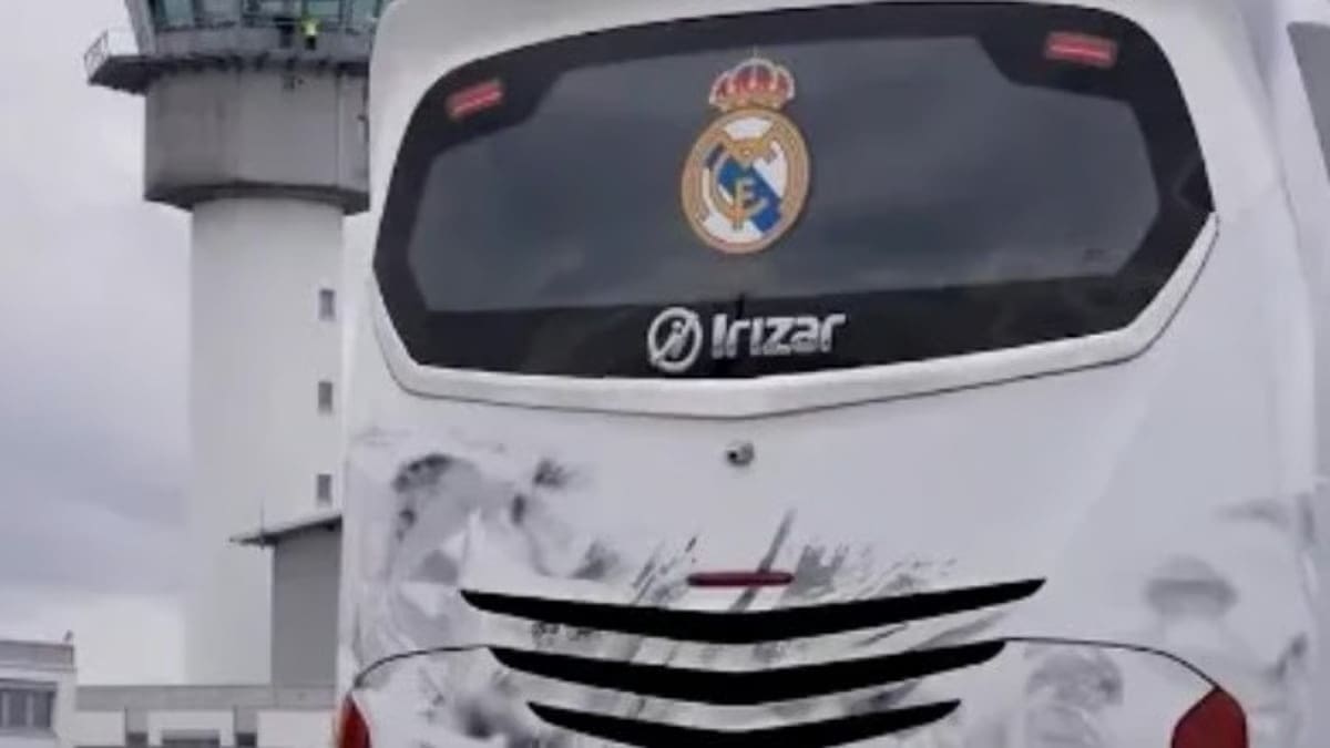 حافلة ريال مدريد تتعرض لحادث في لايبزيج
