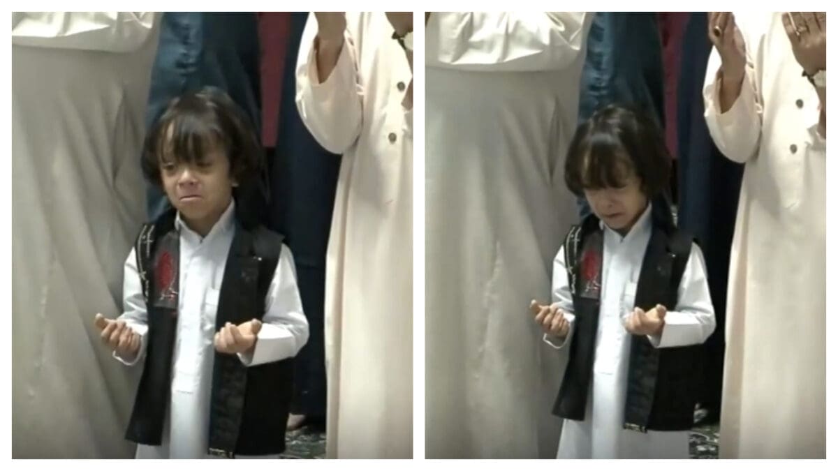 لحظة إيمانية خالصة: تأثر طفل بشكل عفوي في الحرم المكي خلال دعاء عبد الرحمن السديس