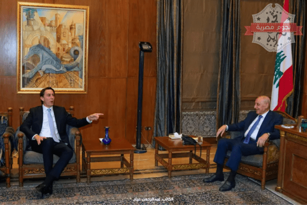 رئيس مجلس النواب اللبناني نبيه بري والمبعوث الأميركي أموس هوكستين
