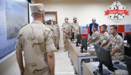 الرئيس السيسي يشهد جانباً من التدريبات في الأكاديمية العسكرية المصرية