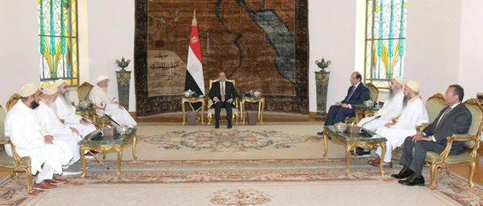 لقاء الرئيس المصري عبد الفتاح السيسي مع سلطان طائفة البهرة